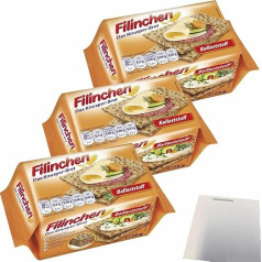 Filinchen das Knusperbrot Fibre Pack of 3 (3 x 75 g Pack) + usy Block