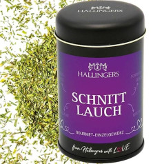 Hallingers Chives - Basic Spice for Potato Salad, Omlette, Quiche & Herb Butter (Tin) - Gift in Summer & as a Perfect Barbecue Gift | Birthday Congratulations New Home Thank You Friend