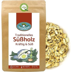 PEPPERMINTMAN Licorice Root (500g) - Dried & Sliced - 100% Natural Sweetness - No Additives - Licorice Tea (Glycyrrhiza glabra) - Premium Quality