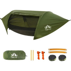 Night Cat Hammock Tent with Mosquito Net Waterproof Rain Fly for 1 Person Hiking Camping in the Garden Backyard Wild