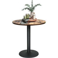 homewell Round Dining Table Made of Chipboard Dining Table, Small Table Kitchen Table, Simple Small Table for Kitchen, Dining Room and Living Room, Diameter 60 x 72 cm (Numbers)
