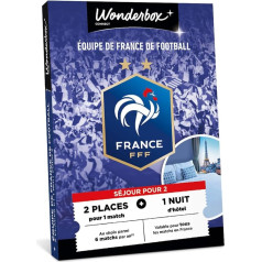 Wonderbox Connect – Geschenkbox – französische Fußballmannschaft – Aufenthalt – 2 Plätze für 1 Spiel + 1 Nacht für 2 in einem Hotel in der Nähe – Gültigkeit 27 Monate