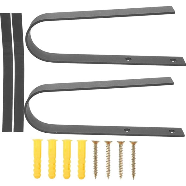 PRETYZOOM 1 Set Ski Rack Skateboard Rack Skateboard Storage Wall Mount Skateboard Hanger Durable Wall Mount Ski and Snowboard Holder Carbon Steel Black