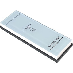 Glass Sharpening Stone with Non-Slip Silicone Base - Sharpening Stone Grit Single Sided Wet Grinder Knife Sharpener Oil Stone for Kitchen Knives or Outdoor Knives (15000+180pi)