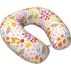 VOSERY Buntes florales Reisekissen aus Memory-Schaum, bequemes Reise-Nackenkissen, U-Form, Reise-Nackenkissen zum Schlafen, Flugzeugreisen, Auto, Zuhause, Büro