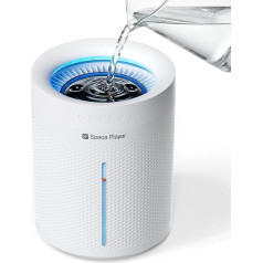 SpacePlayer Wireless Humidifier Bedroom, 3L Top Refill, Ultrasonic Cold Mist, 4000 mAh Battery, 4 Modes, 23-28dB Quiet, 8H Timer Auto Shut-Off, BPA-Free for Baby Room & Plants