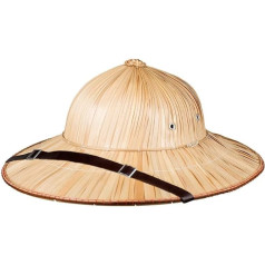 Boland 95464 Tropical Helmet Straw, Safari, Ranger, Guide, Travel Companion, Hat, Headpiece, Accessory, Costume, Carnival, Theme Party