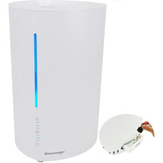 3L Top Fill Humidifier, 360° Rotating Nozzle, Cool Mist Humidifier, 3 Mist Power Levels, 6H Timer, Night Light, Room Humidifier, Quiet & Aroma Diffuser for Children's Room, Bedroom, Plants