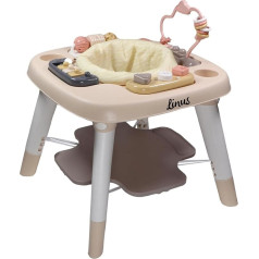 Personalised Zebra 3-in-1 Activity Table (Beige/Pink) - Creative Play & Storage - For Kids - Personalised with Name - Tryco