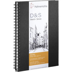 Hahnemühle D&S Sketchbook DIN A4 Portrait Format, Spiralised, 140 g/m², 80 Sheets