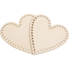 Mobestech 2 x wooden basket base for crochet baskets, unfinished base, DIY craft accessories, wood braiding tool, suitable for basket making and knitting projects