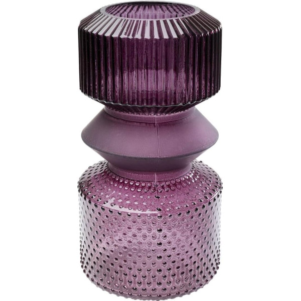 Kare Design Vase Marvelous Duo Pink Flower Vase, Decorative Vase, Glass, Handmade, Unique, 36 x 18 x 18 cm (H x W x D)