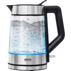 SILVA SCHNEIDER Glass Kettle KL-G 2007, 1.7 Litre, 2200 Watt, with Easy-Fill Lid
