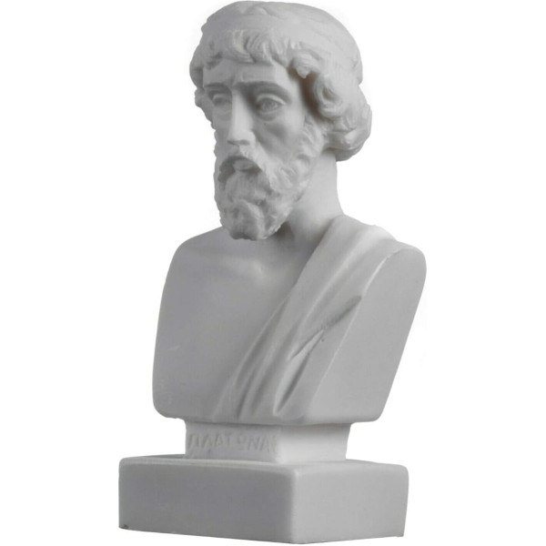 BeautifulGreekStatues Plato Bust Greek Father of Philosophy Statue Alabaster Handmade Head Sculpture