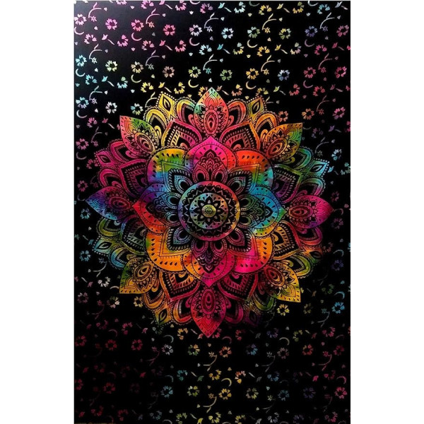 Purpledip 20046 Bed Throw / Wall Poster / Beach Throw Spring Chakra