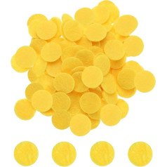 sourcing map 500 Pieces Round Felt Circles 30mm Pre-Cut Felt Craft Pads Non-Woven Fabric Mini Felt Fabric Circles for DIY Sewing Craft Cutting Projects Crafts Yellow