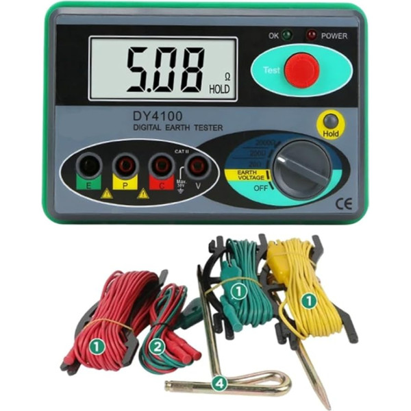 DY4100 Digitales Erdungswiderstandsmessgerät Meg-Ohmmeter Ohm-Widerstandstester