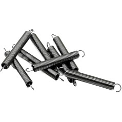 Öffnungshaken for Dehnen und Zurückziehen der Schraubenfeder, Stahldrahtdurchmesser 0,8 mm, Außendurchmesser 4,5/6/7/8/10 mm, Länge 15–300 mm(50mm,OD10(5pcs))