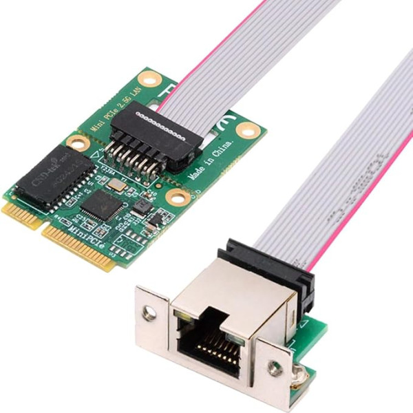 NFHK 2500Mbps 2.5Gbps to Mini PCI-E PCI Express GBE Gigabit 1000Mbps Ethernet Network LAN Cable Adapter for Desktop Motherboard