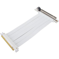 PCIe 4.0 X16 Riser Cable, 128Gbps Transfer Rate, Shielding Electromagnetic Interference with 90 Degree Slot, Compatible with RTX 40 and RX 7000 Series GPUs (White)