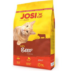 JosiCat Tasty Beef (1 x 10 kg) | Adult | Premium Dry Food for Cats | with Hearty Beef - Very Well Tolerated Formula | Powered by Josera | Cat Food | Complete Food | Pack of 1