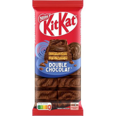 Nestlé KitKat Double Chocolate Bar, Crispy Waffle with Creamy Chocolate Filling and Covered with Marbled Chocolate, Pack of 1 (1 x 99 g)