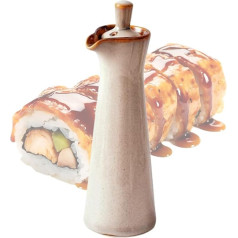 Generico Ceramic Oil Dispenser - Soy Sauce Bottle 120ml, Japanese Vinegar | Olive Oil Long Lasting Container For Cooking Syrup Condiment Seasoning Honey Pantry Countertop Home Restaurant Kitchen Use