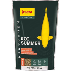 Sera Koi Professional Summer Food for Extra-Purpose Energy at temperatures above 17°C with a balanced Protein/Fat Ratio, 1 kg
