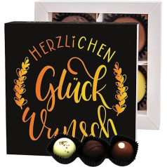 Hallingers Herzlichen Glückwunsch – Manufactory Chocolates Gift Handmade without Alcohol from Fine Cocoa Chocolate (Box) – Gift Ideas Christmas & Gifts Advent Calendar | Birthday Congratulations