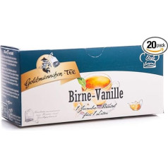 Goldmännchen Jumbo Tea Pear-Vanilla, Pear-Vanilla Tea, Pear Tea, Vanilla Tea, 20 Tea Bags, Big Bags, 3166