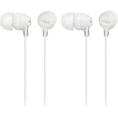 Sony MDR-EX15LPW Closed In-Ear Headphones White (Pack of 2)