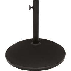 AKTIVE Round Black Parasol Stand Diameter 45 x 33 cm, Poles Diameter 35-48 mm, Cement Stand, High Performance Steel Tube, Weight 15 kg, for Garden or Outdoor Patio (53897)