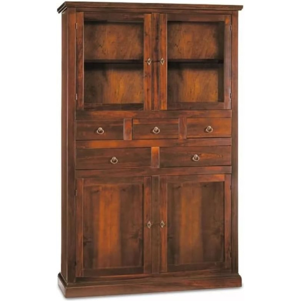 Mar.c.a. Design Arte Povera Style Poplar Kitchen Cabinet with Drawers and Doors - Made in Italy