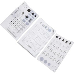 3 Stück Faltbare Silikon Nagelkunstmatte Waschbare Nagel Stempelmatte mit Nagelform für Nail Art Design Praktisches Nagelkunst Zubehör in Weiß