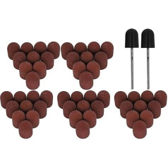 Watris Veiyi Pack of 50 Sanding Caps Nail Cutters, 120# Sanding Sleeves Nail Cutter Attachments, 15 x 10 mm Sanding for Processing Nails