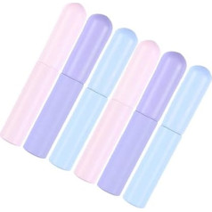 Uonlytech 6 Stück Silikon Lippenstiftpinsel mit Deckel Multifunktionale Lippen Make Up Pinsel für Präzises Verblenden und Abdecken von Lippenstiften Geeignet für Lipgloss und Flüssige