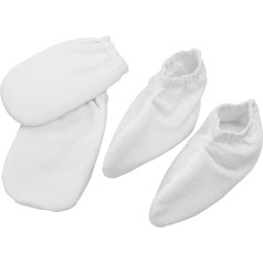 FRCOLOR 2 Pairs of Spa Gloves Insulated Therapy Gloves Made of Paraffin Wax Bath Glove Hand Treatment Gloves Foot Bath Cover White Insulation Cotton Cosmetics
