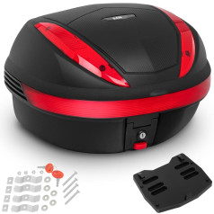 Motocikla vāciņš 1 ķiverei ar montāžas plāksni, 38 litri