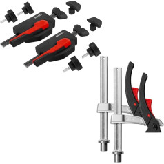 BESSEY Limited Action Set MFT-A, Clamping Tools for 20 mm Hole Diameter, 1 x WNS-SET-MFT and 1 x TW20-15-8KLI-SET, Weight 1.80 kg