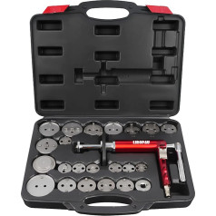 24-Piece Brake Piston Reset Tool Set, Brake Piston Reset Tool Set for Turning and Pressing Brake Pistons on Various Cars (24)