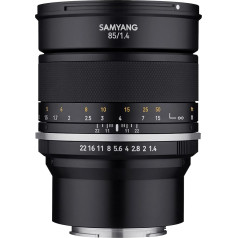 Samyang MF 85 mm F1.4 MK2 MFT - Portrait Lens Manual Focus Fixed Focal Length for MFT Mount, 2nd Generation DC-GH5, DC-G91, Olympus OM-D E-M1 X, E-M5 Mark III, E-M1 Mark III