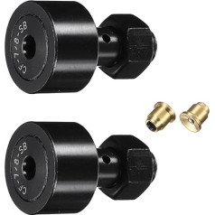 sourcing map 2pcs CF-1-SB CR16 Cam Follower Runner Bearings Chrome Steel Roller Bolt Bearings 1