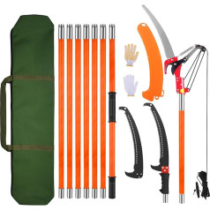 Astsäge mit einstellbarer Länge, Stahl-Doppelhakensäge und Schere für arbeitssparendes Schneiden in großer Höhe, manueller Baumschneider, langer Griff, Gartenschere, stabile Stange für hohe Äste