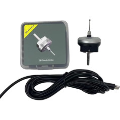 V6 Anti-Roll-3D-Touch-Sonde-Kantenfinder für Desktop-CNC-Maschinen, Edelstahlkörper mit ±X ±Y +Z Ansatz, silberfarben, TP06 mit Kabel, 6 mm Kantenfinder