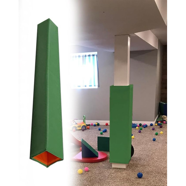 Generisch Säulenabdeckung aus Schaumstoff für Keller und Garage – Crashpad für Basketball- und Fußballtore, Pfostenschutz – Grün, 10 x 10 cm – Verwendung im Innen- und Außenbereich