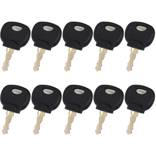 Schlüssel für Bobcat und für BOMAG Baumaschinen - 10 Stück, OEM 14603 14607 kompatible Zündgerät-Ersatzteile