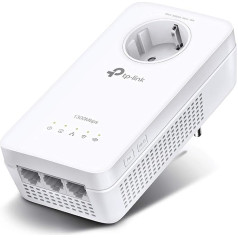 TP-Link TL-WPA8631P WLAN Powerline Adapter (Dual Band WLAN 1200Mbit/s, AV1300 Powerline, 3 Gigabit Ports, Additional Unit, Not for Sole Use)
