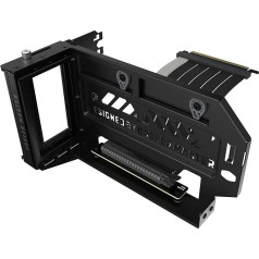 Cooler Master MasterAccessory Vertical GPU Card Holder Kit V3 Black Premium Riser Cable PCI-E 4.0 x 16-165mm PCIe 3.0 Compatible Adjustable Length for E-ATX|ATX|Micro ATX Cases