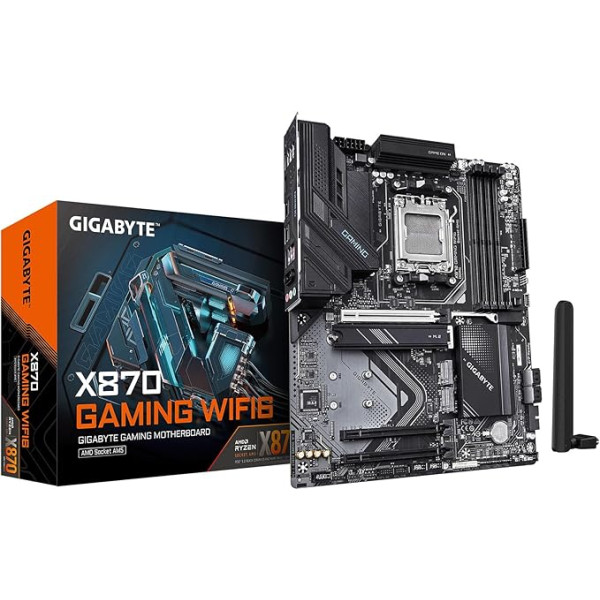 GIGABYTE X870 Gaming WIFI6 AM5 LGA 1718, ATX, DDR5, 3X M.2, PCIe 5.0, USB4, WiFi 6, 2.5GbE LAN, EZ-Latch, 5 Year Warranty