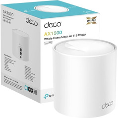 TP-Link Deco X10 Mesh WLAN Set (1 Pack), Wi-Fi 6 AX1500 Dual Band Repeater & Router, 2 x Gigabit Ports, Additional Unit, Recommended for Houses with 1-2 Bedrooms, Comprehensive Youth Protection, WPA3